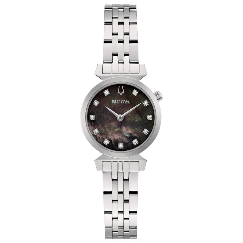 BULOVA SOLO TEMPO CASSA ACCIAIO  BICOLORE CINTURINO ACCIAIO BICOLORE CON DIAMANTI