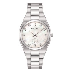 BULOVA SOLO TEMPO CASSA ACCIAIO  BICOLORE CINTURINO ACCIAIO BICOLORE CON DIAMANTI