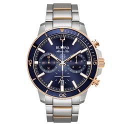 BULOVA CRONOGRAFO CON DATARIO CASSA ACCIAIO BICOLORE CINTURINO ACCIAIO BICOLORE