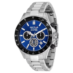 SECTOR INTER CASSA ACCIAIO CINTURINO ACCIAIO UOMO