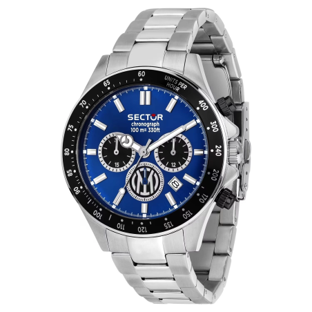 SECTOR INTER CASSA ACCIAIO CINTURINO ACCIAIO UOMO