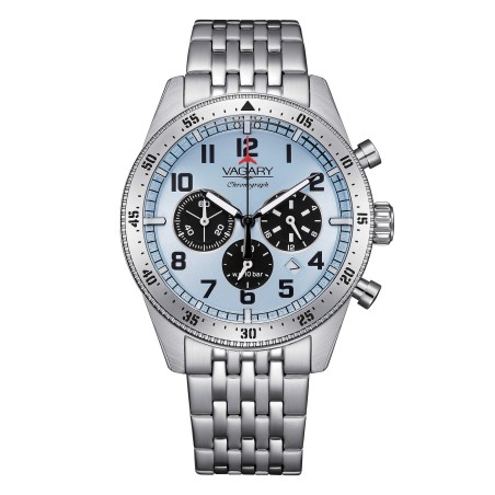 VAGARY CRONOGRAFO CON DATA CINTURINO ACCIAIO