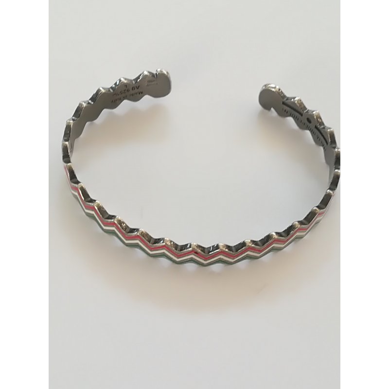 BRACCIALE ITALIA INDEPENDENT IN ARGENTO 925/1000 E SMALTO