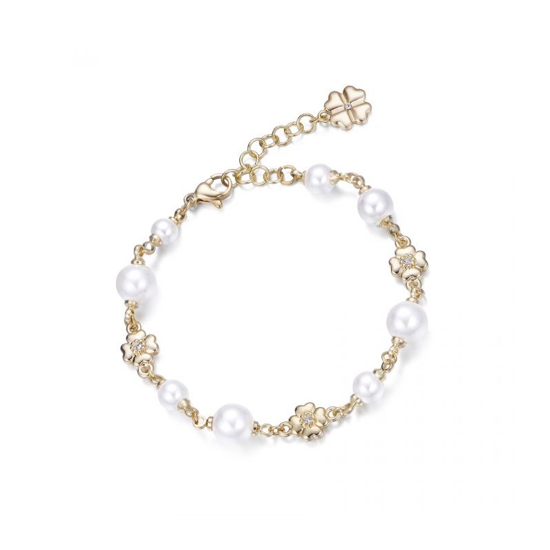 BRACCIALE ACCIAIO CON PERLE