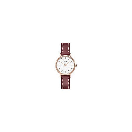 CLUSE SOLO TEMPO CASSA LAMINATO ORO ROSA CINTURINO PELLE