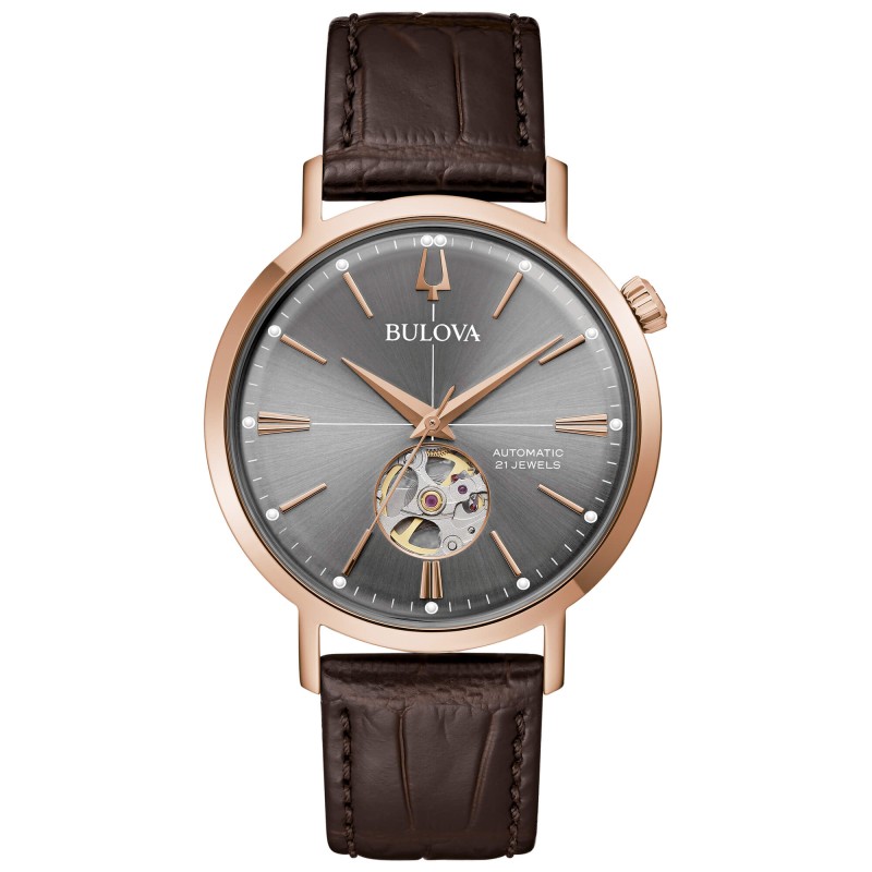 BULOVA SOLO TEMPO AUTOMATICO CASSA ACCIAIO CINTURINO PELLE