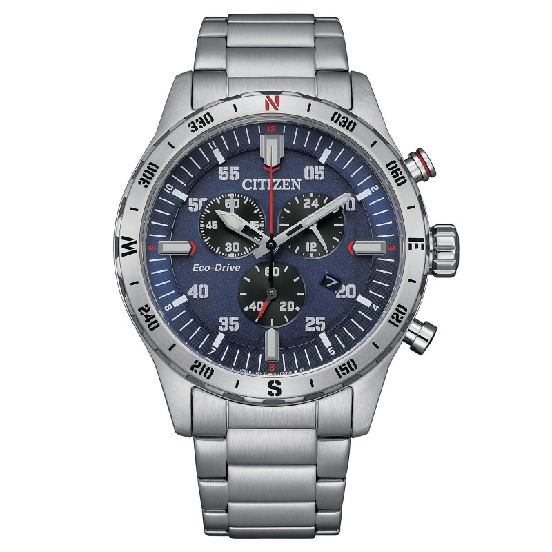 CITIZEN CRONOGRAFO  ECO DRIVE ACCIAIO